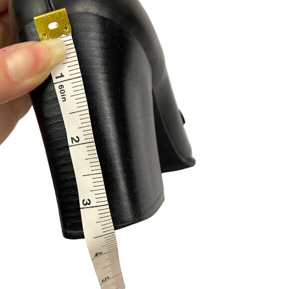 Franco Fortini Black Leather Heeled Loafer Slip on Shoes Office Career Womens 11 - Picture 10 of 10